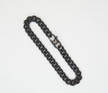 BLACK CUBAN BRACELET  - 6MM