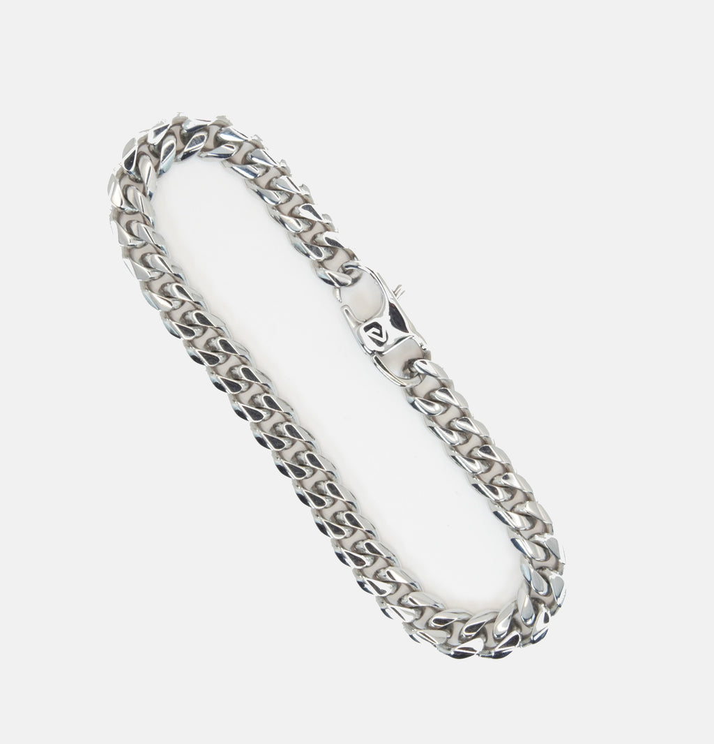 SILVER CUBAN BRACELET  - 6MM