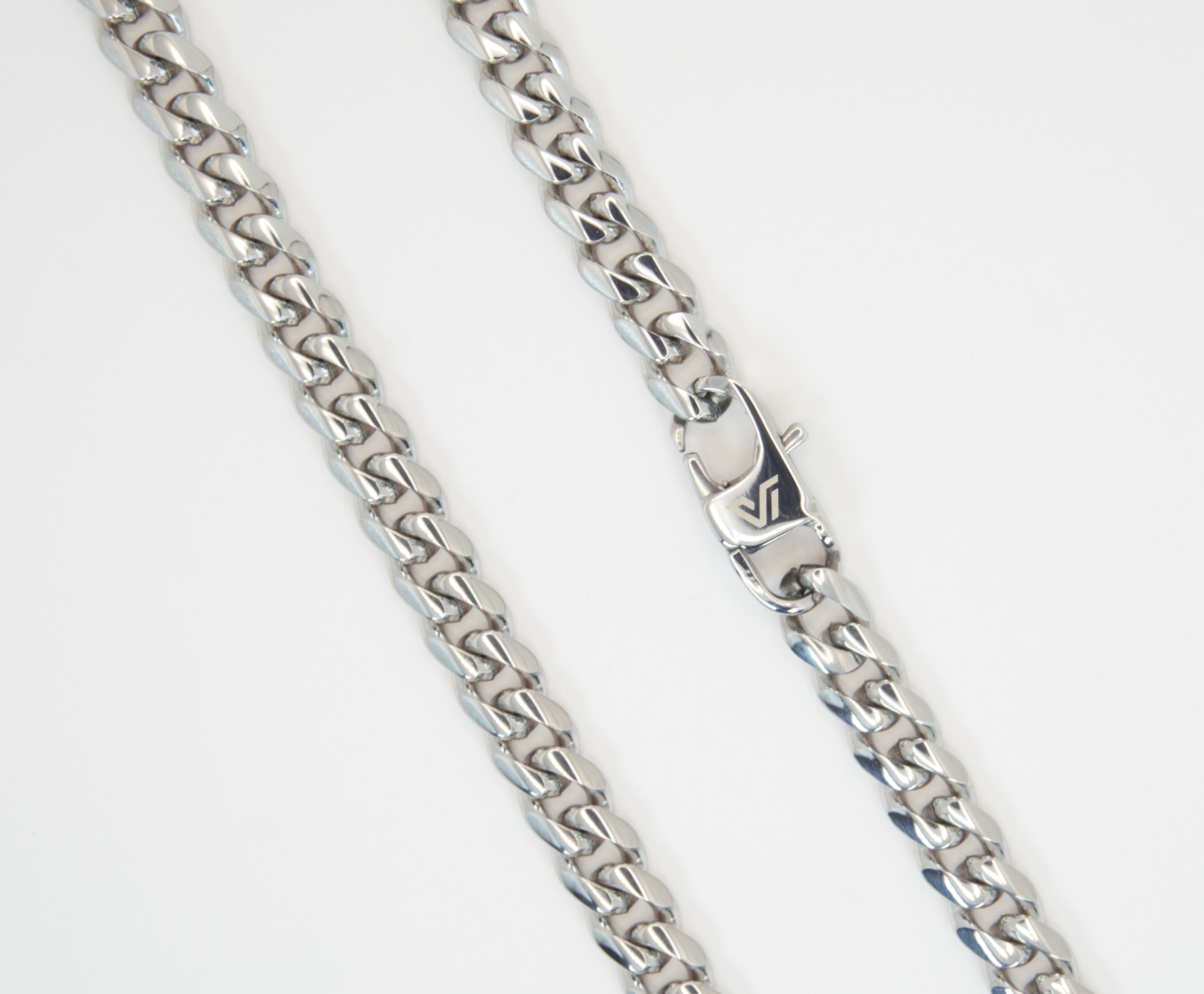SILVER CUBAN CHAIN  - 6MM