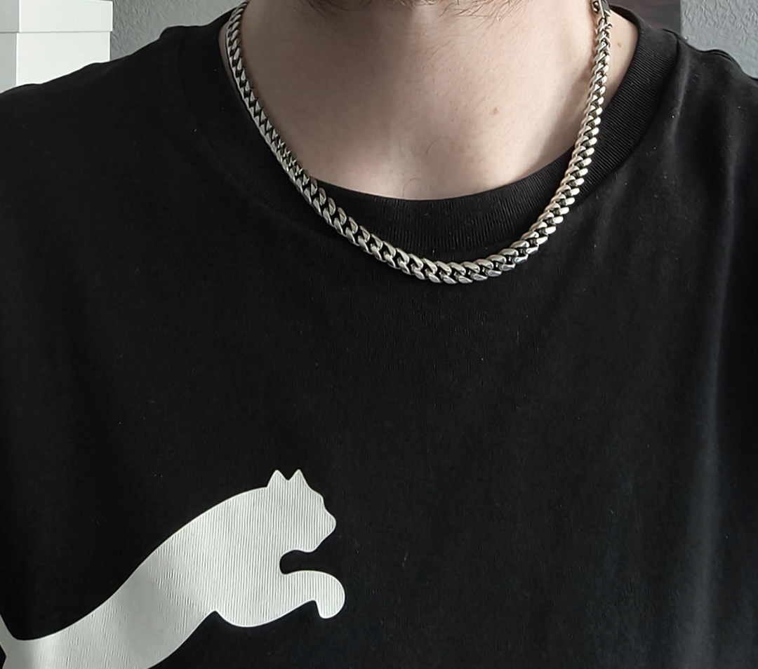SILVER CUBAN CHAIN  - 6MM
