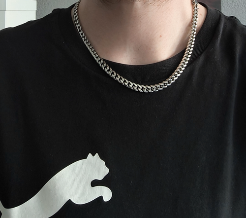 SILVER CUBAN CHAIN  - 6MM